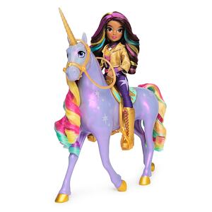 Spin Master Unicorn Academy Svetelný jednorožec Wildstar s bábikou Sophia 24cm
