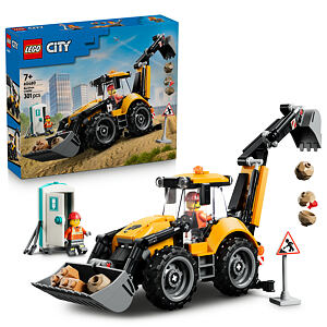LEGO® City 60480 Žltý nakladač s rýpadlom