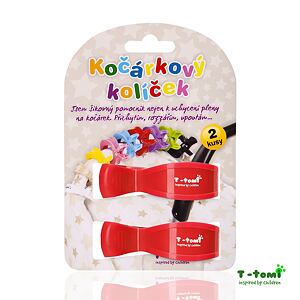 T-TOMI Kočíkový kolíček, red / červený