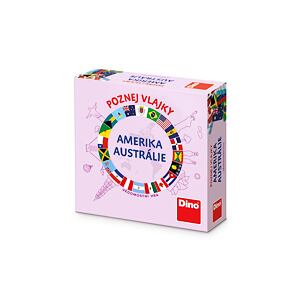 Dino Poznaj vlajky Amerika a Austrália Cestovná hra CZ