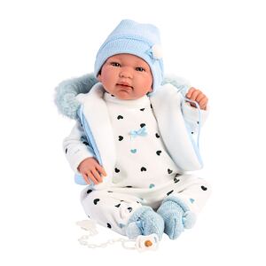 LORens 84439 NEW BORN - realistická bábika bábätko so zvukmi a mäkkým látkovým telom - 44 cm