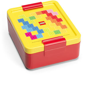 LEGO Brick box na desiatu - červená/žltá