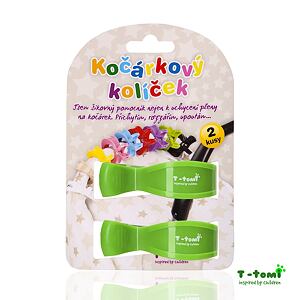 T-TOMI Kočíkový kolíček, green / zelený