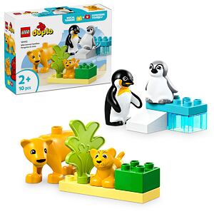 LEGO® DUPLO® 10442 Rodinky divokých zvierat: Tučniaky a levy