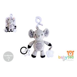 Babyted Slon hrkálka plyš 30cm záves na postieľku/kočík