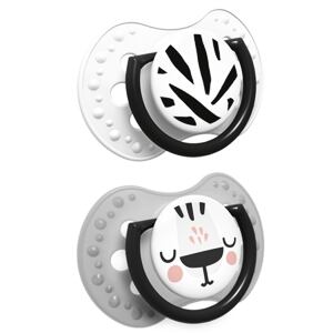 LOVI Dudlík silikonový dynamický LOVI SALT&PEPPER 0-3 m 2ks
