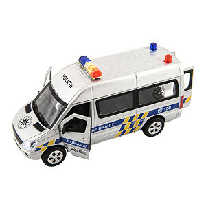 TEDDIES Auto polícia kov/plast 15cm na batérie so svetlom so zvukom